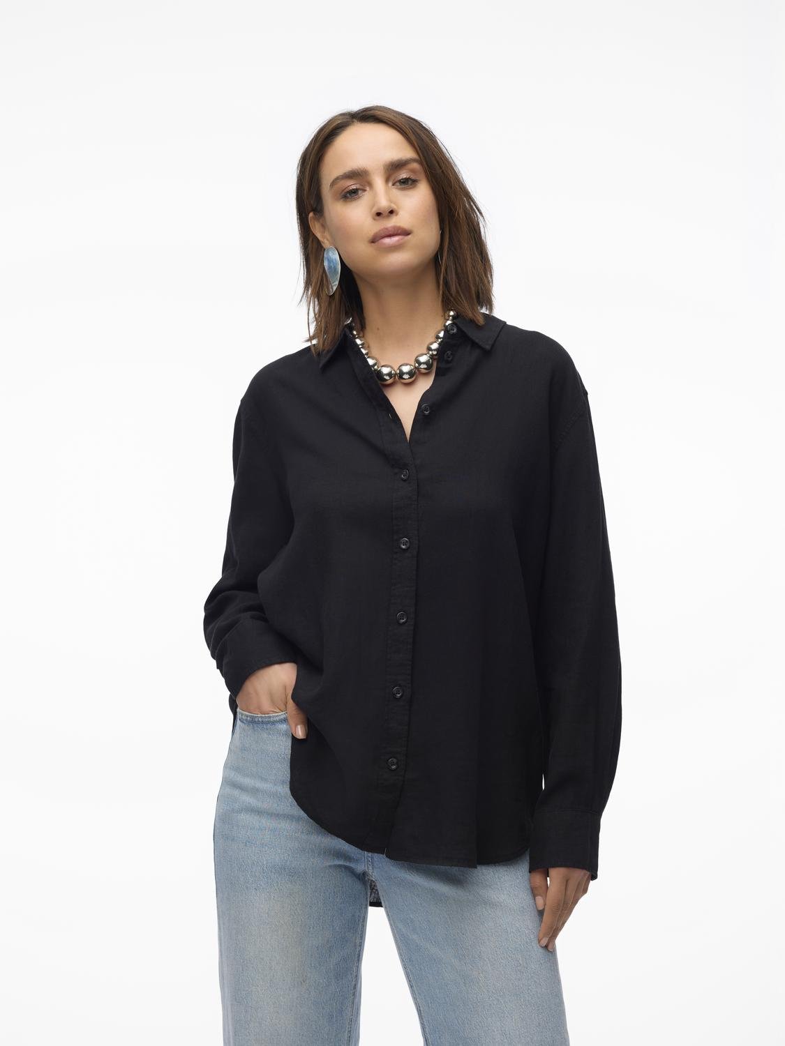 VMLINN Shirt - Black - VERO MODA & VILA Bergvik